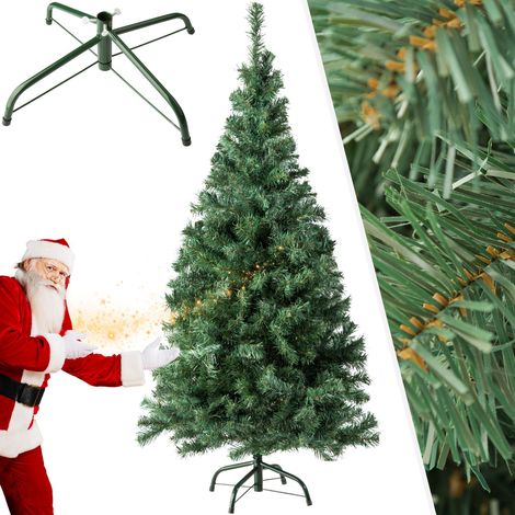 Sapin de Noël artificiel en PVC 180 cm naturel et volumineux vert