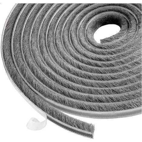 Joint Adhésif Pour Porte Et Fenêtre - Bande D Etanchéité En Feutre Et Nylon - Isolation Thermique Acoustique - 9 Mm X 9 Mm X 10 M (1/4)