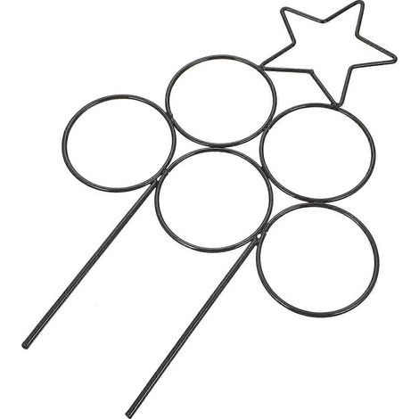 Treillis pour plantes grimpantes, lot de 4, support en fer et métal pour usage extérieur (1/5)