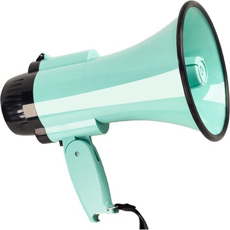 Haut-parleur mégaphone - Cri + alarme + enregistrement (240 secondes) - Idéal pour le football, le baseball, le basketball, les fans