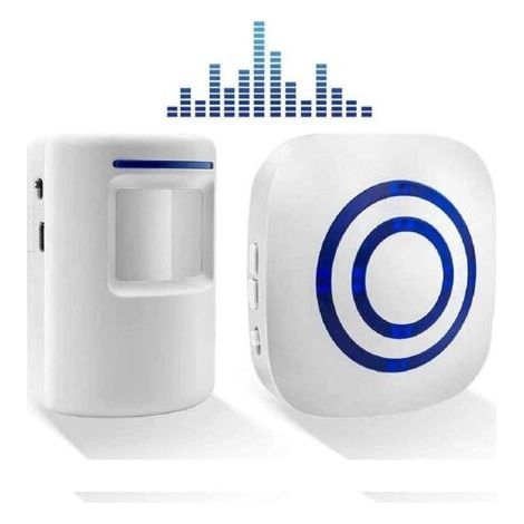 Wireless Doorbell Electric Door Chime Kit with 1 Receiver and 1 PIR Motion Detector Visitor Alert Sensor Security Alarm with 38 Melodies at 3 Volume Levels (1/5)