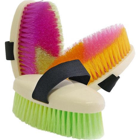 Spazzola con setole sintetiche e passamano elastico colori assortiti raimbow