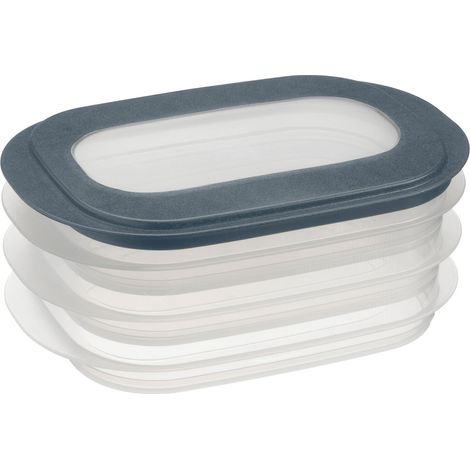 Sunware Aufschnittsdose Sigma Home 3er transparent/blau Vorratsdose (1/2)