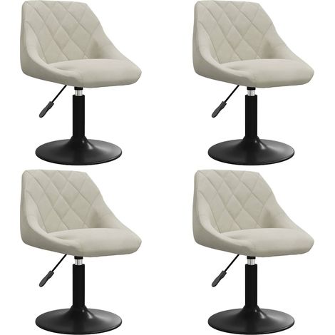 Maison Exclusive - Sedie da Pranzo Girevoli 4 pz Crema in Velluto
