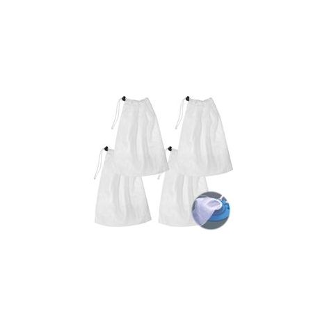 Lot de 4 Sacs Filtrants Piscine Sacs en Maille Fine avec Cordon de Traction, Idéaux pour Nettoyage Feuilles et Débris de Piscine