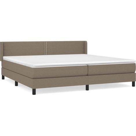 Maison Exclusive - Cama box spring con colchón tela gris taupe 20