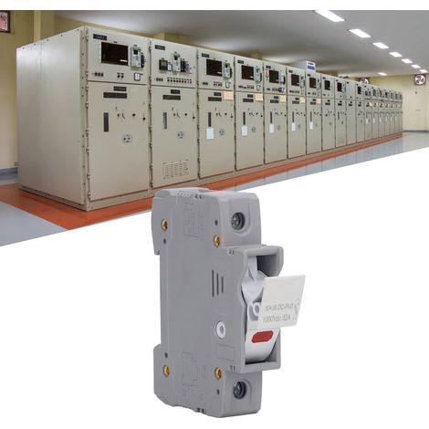 Miniatur-Sicherungshalter LTPV-30D, 1000 V DC, 32 A einpolig, mit Durchlassanzeige und 20-A-Photovoltaiksicherung, 10 x 38 mm DIN-Schienenmontage (1/5)