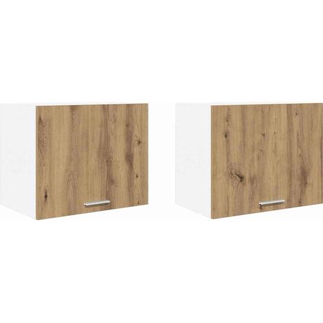Maison Exclusive - Armadio pensile 2 pcs Rovere Artigiano e Bianco 50 x 31 x 40 cm