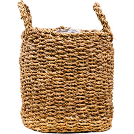 Panier Décoratif Jack en Matière Naturelle Forme Organique pour Salon et Terrasse 42 x 36 cm - PANGIVO (1/3)