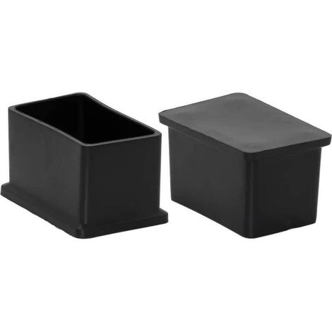 Lot de 8 embouts rectangulaires pour pieds de chaise en PVC non marquants 30 mm x 50 mm (1-3/16" X 2") (1/4)