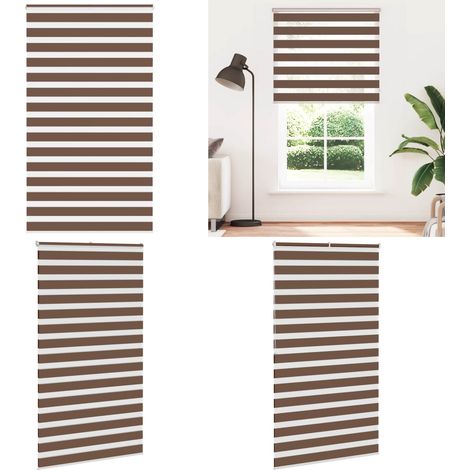 vidaXL Zebrarollo Braun 125x200 cm Stoffbreite 120,9 cm Polyester (1/5)