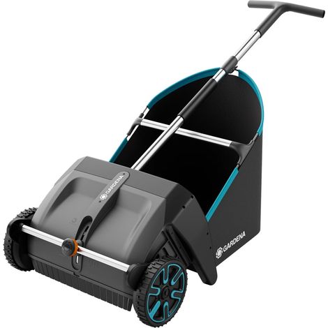 Recolector de hojas para césped y patios: altura ajustable, cepillos intercambiables y deflector frontal. GARDENA (1/5)