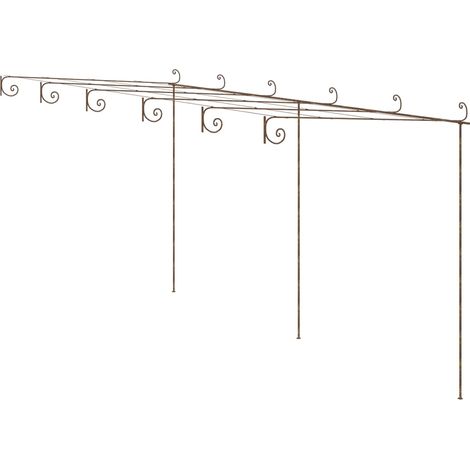 Maison Exclusive - Pergolato da Giardino Marrone Anticato 6x3x2,5 m in Ferro