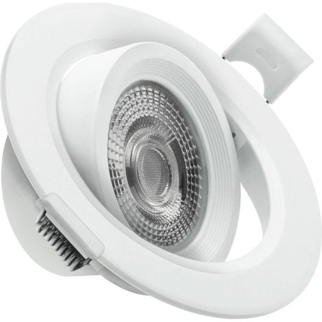 Aro LED basculante redondo (7W 3CCT 560lm) IP20 Ø9x3,8cm color blanco (1/2)