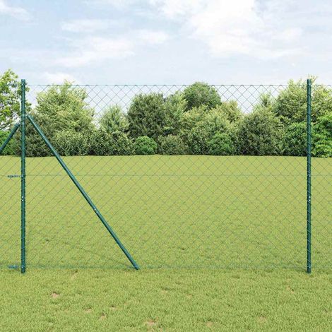 Zaunpfosten Grün 10 x 1,6 m (60 x 60 mm Maschenweite)