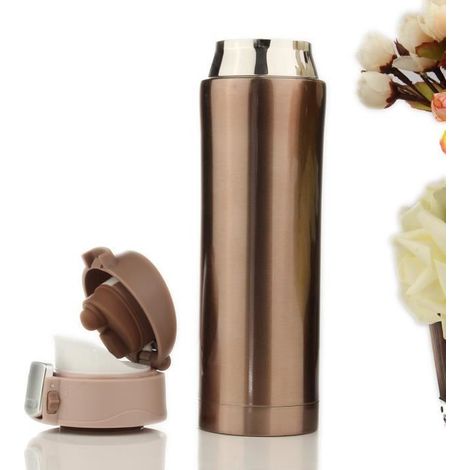 TEMPSA 500ml Thermos de the, Mug isotherme d\'acier inoxydable, tasse cafe, bouteille d\'eau 12 heures Or 500ML (1/4)