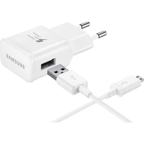 Samsung EP-TA200EWE USB Ladegerät 15 W 1x USB-A, 1x Micro-USB Weiß Schnellladegerät (1/5)