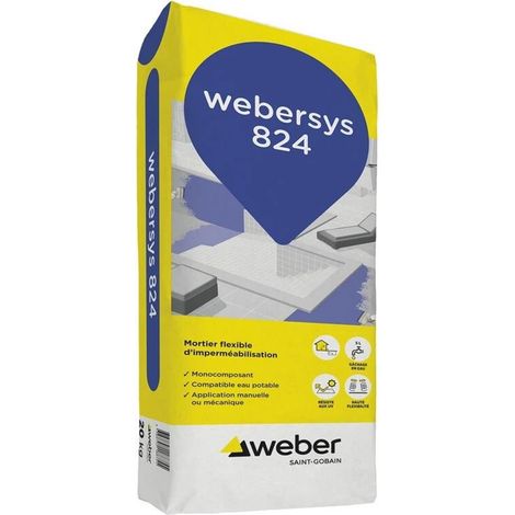 Enduit d'imperméabilisation WEBERSYS 824 - sac 20 kg