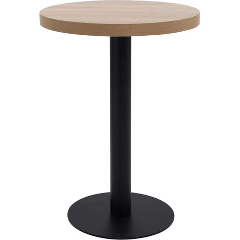 Table d'appoint auxiliaire table bistro hauteur 75 cm MDF et acier DEC036563