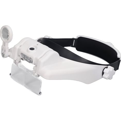Loupe frontale rechargeable à LED avec 4 verres pour la lecture et la réparation (1/5)