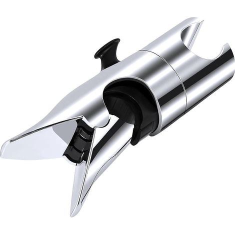 Support de pommeau de douche, fixation par pince 18-25 mm, support de pommeau de douche chromé réglable, pièce de rechange pour pommeau de douche (1/5)