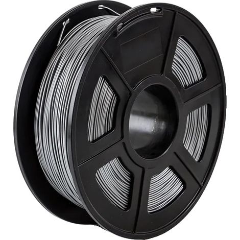 Filamento per stampante 3D, materiale PETG, facile da stampare, argento (1/2)
