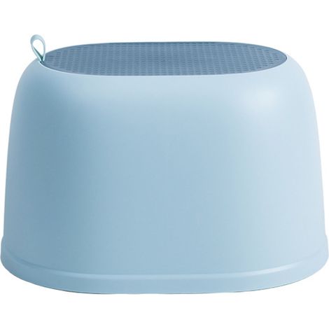 Tabouret de bain antidérapant léger bleu clair en PP empilable pour enfants, usage domestique (1/5)
