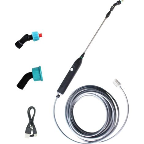 wiederaufladbarer Gartenstab Schlauchsprüher Mehrfachdüsen