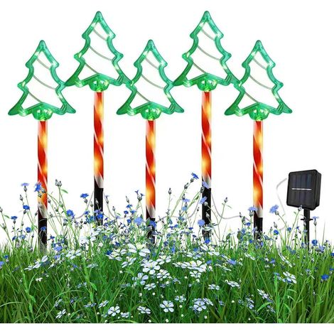 Lumières solaires Noël étanches, 5 pièces, allée/jardin/terrasse (1/5)
