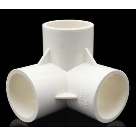 Raccord PVC 3 voies, connecteurs de tuyaux PVC, raccords bidimensionnels, connecteurs pour meubles, cadre (taille : 32 mm) (1/3)