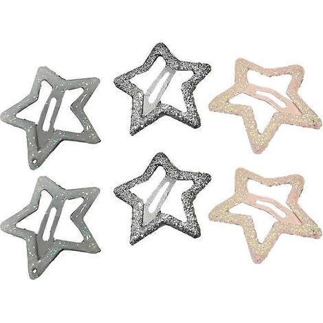 Lot de 6 barrettes étoiles pour bébés, accessoires pour cheveux (1/5)