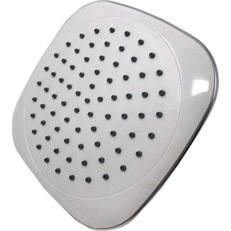Soffione per doccia da bagno quadrato multigetto effetto pioggia con filtro anticalcare ad alta pressione bianco (1/2)