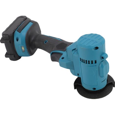 Meuleuse d'angle miniature 21 V avec affichage électronique, meuleuse d'angle rechargeable pour usage domestique, outil de coupe portatif multifonctionnel et étanche à la poussière, bleue, norme europ (1/5)