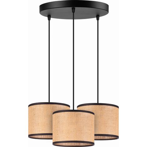 Lampe Tornado AM3K en jute noir (1/5)