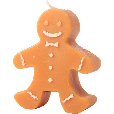 Bougie de Noël en forme de bonhomme en pain d'épice, parfum café‑lait avec boîte cadeau (1/3)