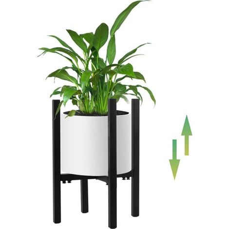 Support à Plantes en Métal Dans Un Style Simple Convient aux Intérieurs/Extérieurs, Largeur Réglable Jardin Étagère à Fleurs, Balcons Tabouret Plante1Pcs(Sauf pour Les Plante et Pots Fleur) (1/5)