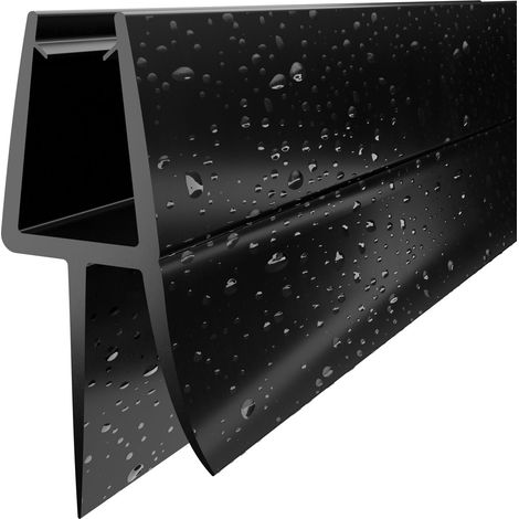 Duschdichtungen Schwarz Ersatzdichtung für Duschtür Duschkabine Wasserabweiser Dichtung Gerade Glasstärke 5mm 6mm, Länge 70 cm (1/5)