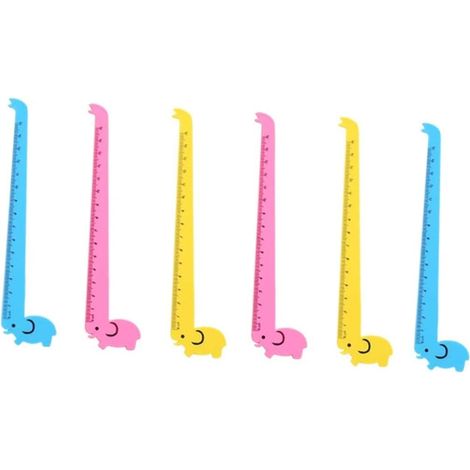 Règle en plastique girafe 15 cm pour étudiants, design créatif (1/5)