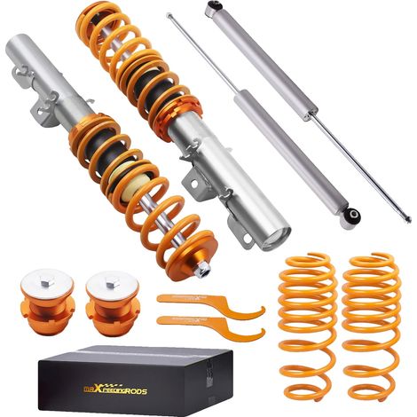 Kit de suspensión coilover, altura ajustable: Delantera 30-75 mm, Trasera 30-65 mm, Rigidez del muelle delantero: 7 kg/mm, Rigidez del muelle trasero: 6 kg/mm, Peso del artículo: 19800 g (1/5)