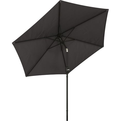 Outsunny 2.6M Garden Parasol Umbrella with Aluminium Pole, Tilt, Crank (1/5)