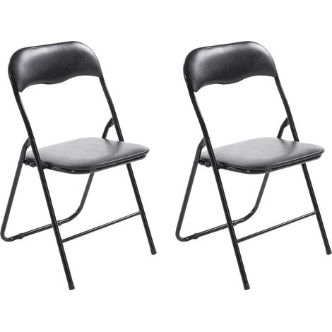 Set De 2 Sillas Plegables Felix Negro/negro (1/5)