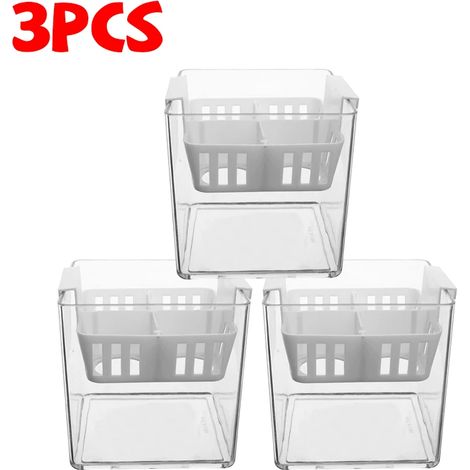 (Lot de 3) Pots à fleurs à quatre compartiments pour tulipes hydroponiques, en acrylique respirant, pour la culture hydroponique en intérieur. (1/4)