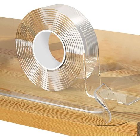 Cinta protectora de bordes transparente - Cinta de esquina superautoadhesiva de 5 m - Cinta ancha que no deja residuos - 3 cm de ancho (1/5)
