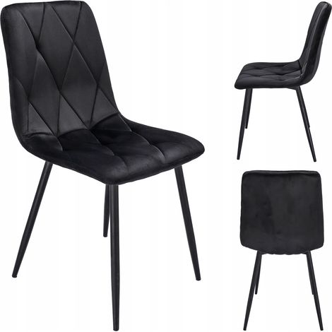 Chaise PIADO noire (jeu de pieds + vis)