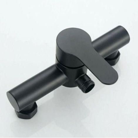 ZVD Robinet de douche de baignoire noir en acier inoxydable salle de bain baignoire douche robinet pommeau de douche mitigeur mural,Starlight (1/4)