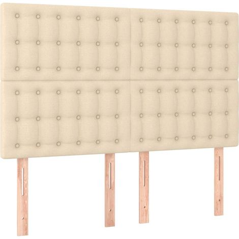 Maison Exclusive - Cabecero de cama de tela color crema 144x5x118 (1/5)