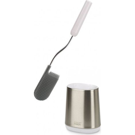 Cepillo de baño de acero inoxidable Joseph Joseph Flex Lite Diseño ergonómico y eficiente para una limpieza profunda, cómodo y resistente en color gris (1/4)