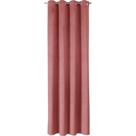 TOM TAILOR Ösenvorhang VELVET SIGNATURE - 1 Stück 140x250 cm, Rose
