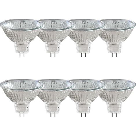 Pack de 8 Ampoules Halogènes Réflecteur GU5.3 20W 12V, Dimmable Projecteur, Spot Halogène MR16, 210LM, Blanc Chaud 2700K, 36 °Faisceaux, Base à 2 Broches, Lampe à Réflecteur [Classe énergétique C] (1/5)