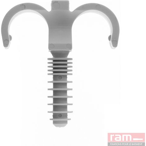 Seau de 100 Ramclip Gris Double 16 mm